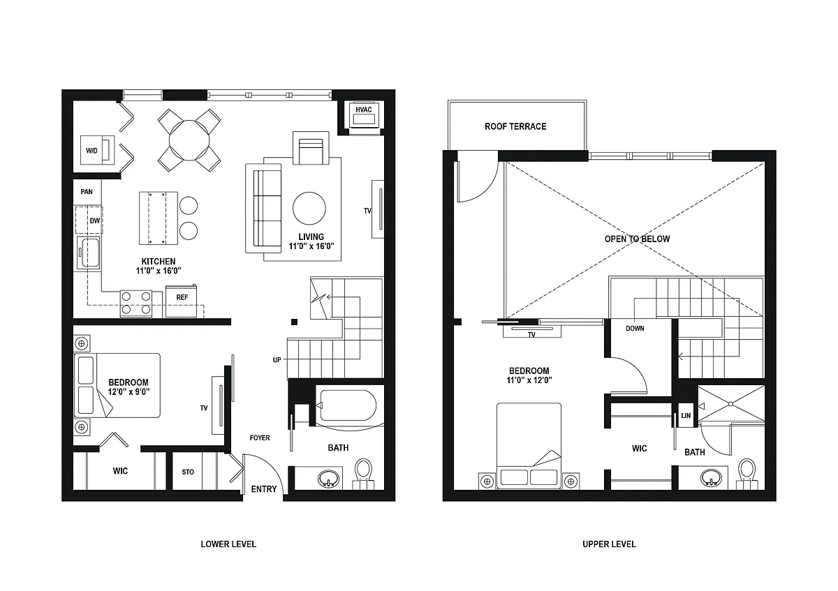 Floor plan CCL3 - Two-Story Loft