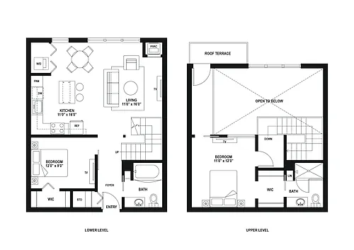Floor plan CCL3 - Two-Story Loft