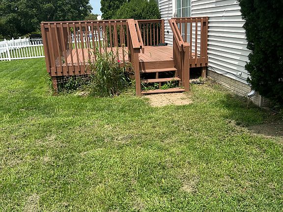 BACKYARD LEADING UP TO THE DECK
