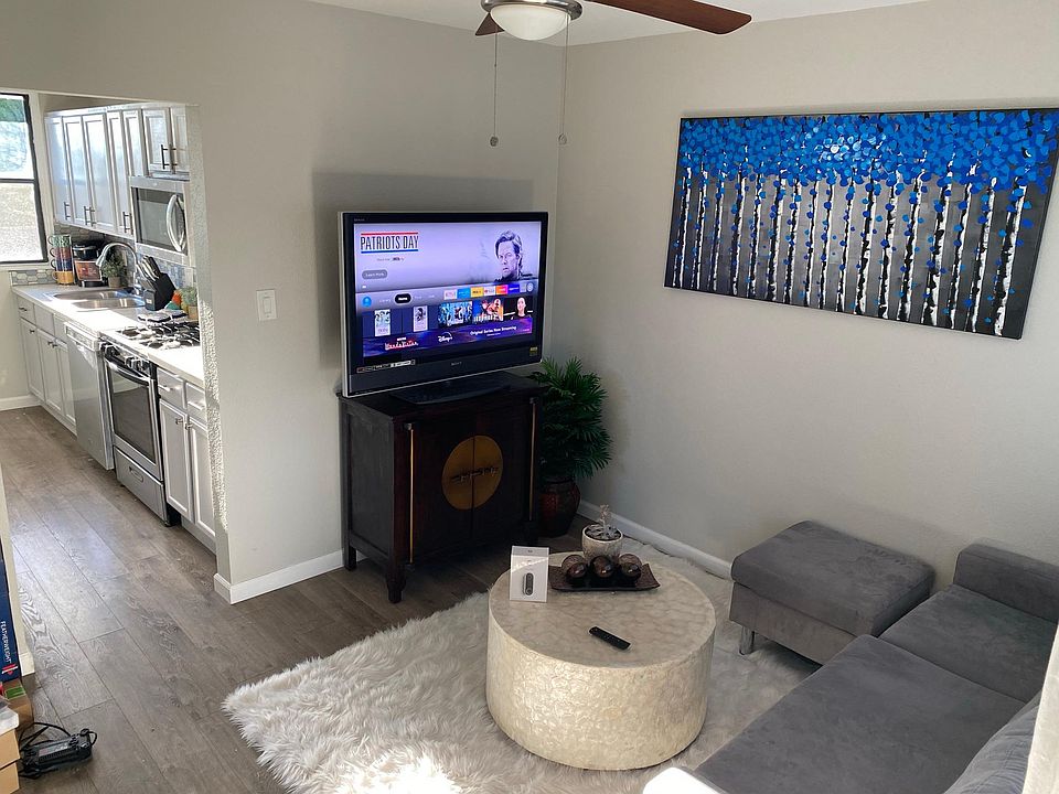 family room and kitchen