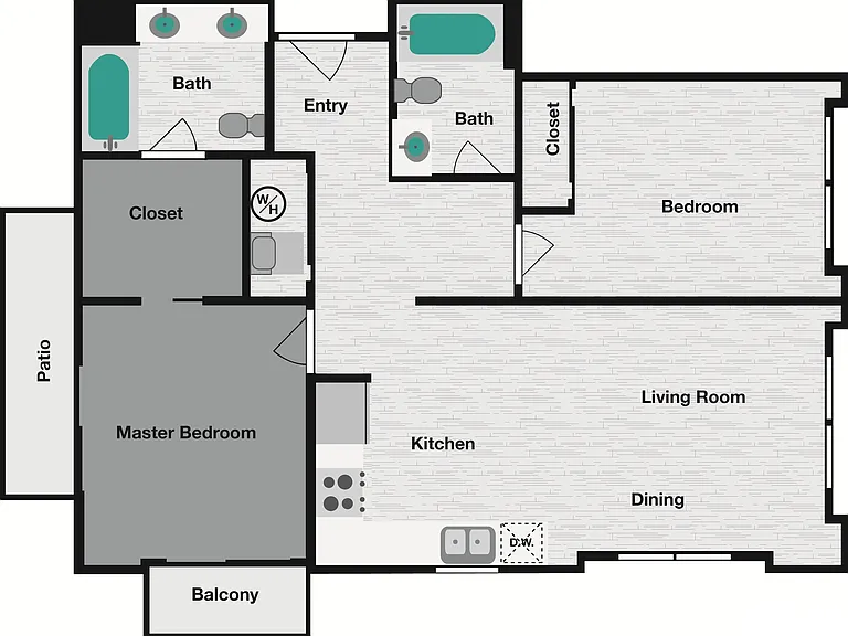 2x2A-2 Floor Plan 2x2A-2 Floor Plan