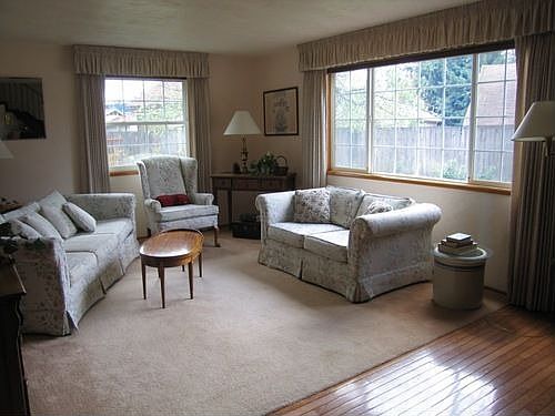 Front living room - newer vinyl windows