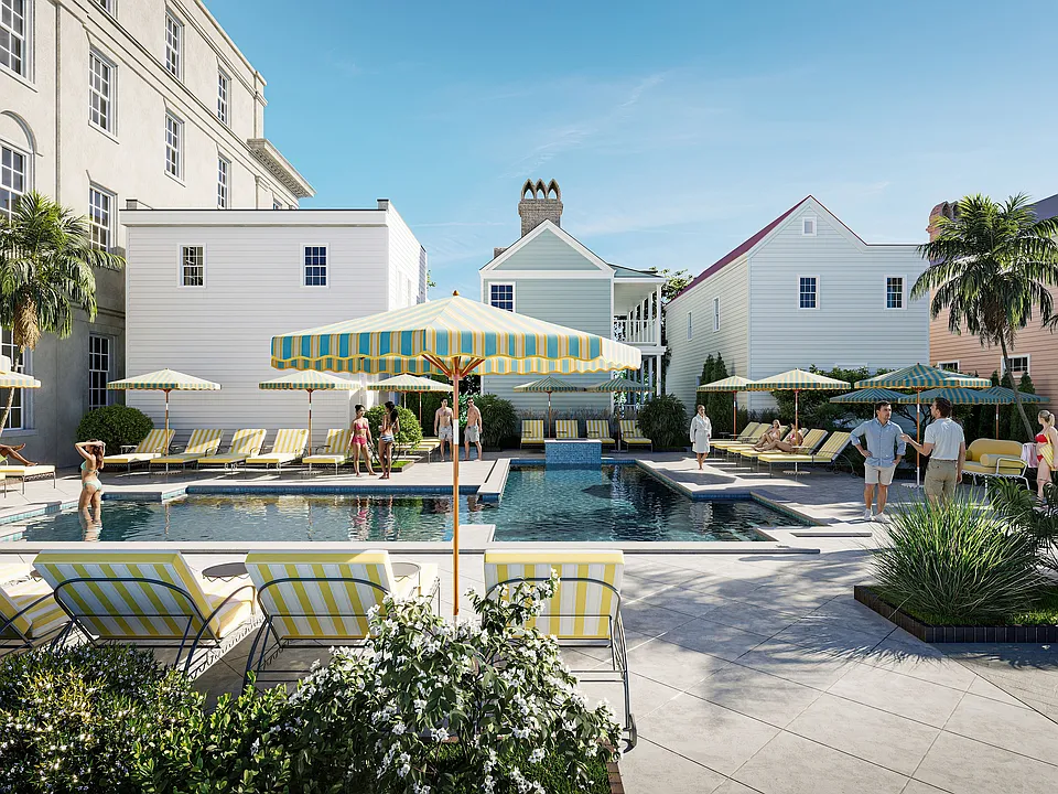 Resort inspired pool on site