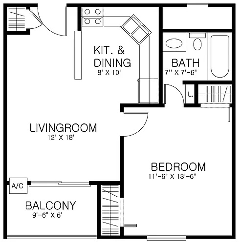 Floor plan CV North - 270 Littleton St - Available May 2026