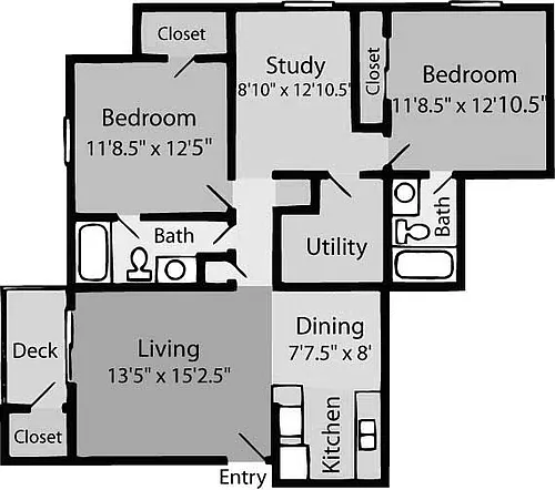 Floor plan Hatteras B2A