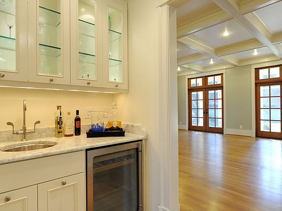 Beverage Center located between the dining room and living room.