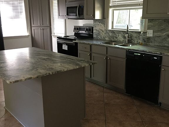 kitchen and island