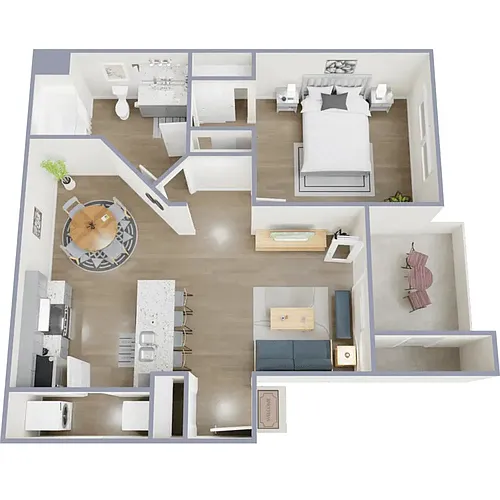 Floor plan One Bedroom