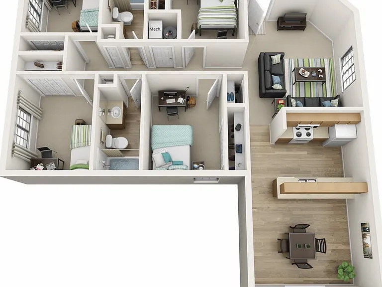 4 Bedroom 4 Bedroom