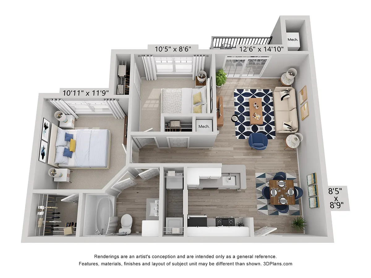 Floor plan B1 Renovated
