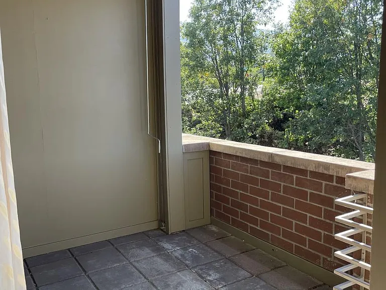 Outside deck, room for seating and BBQ
