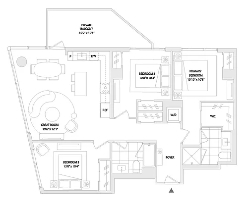 Floor plan 3 BED C2