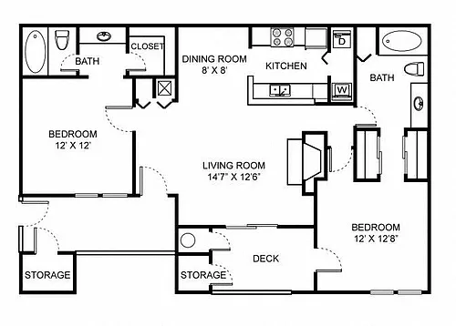 Floor plan B1 Renovated