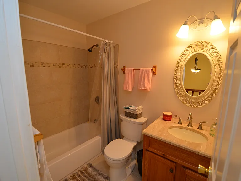 Upper level hallway bathroom