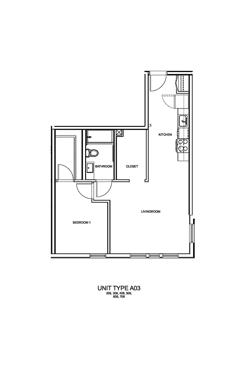 Floor plan One Bed Den