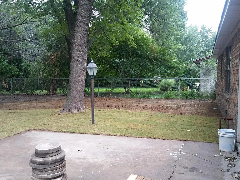 Back yard with patio