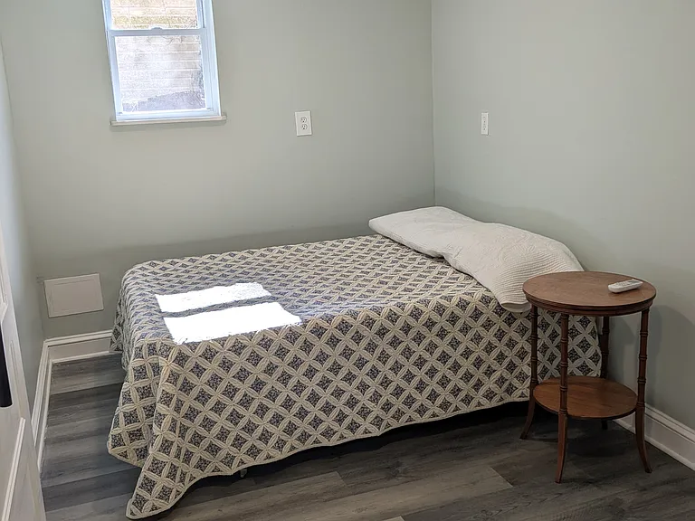 Downstairs bedroom with 2 closets.