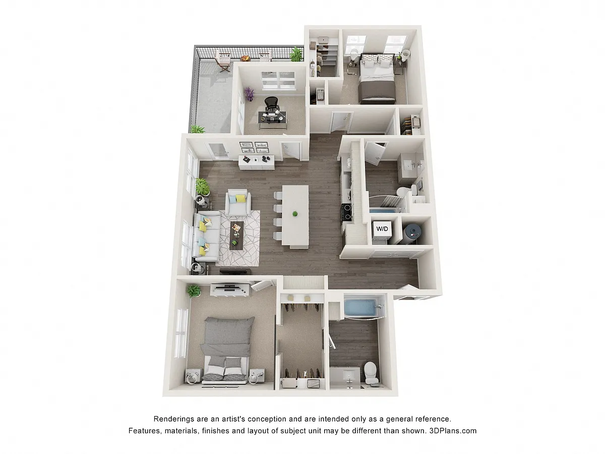 Floor plan B3 + Den