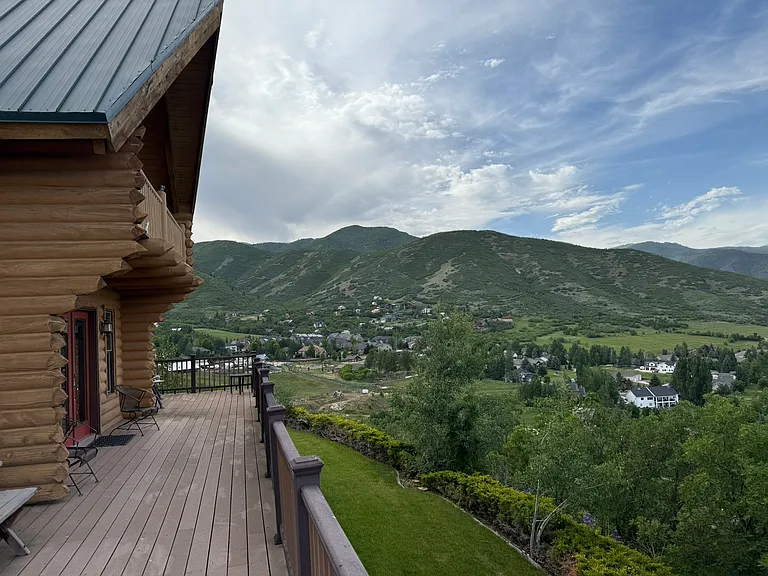 North side of main floor deck with views