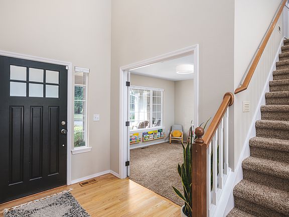 Front door, foyer.