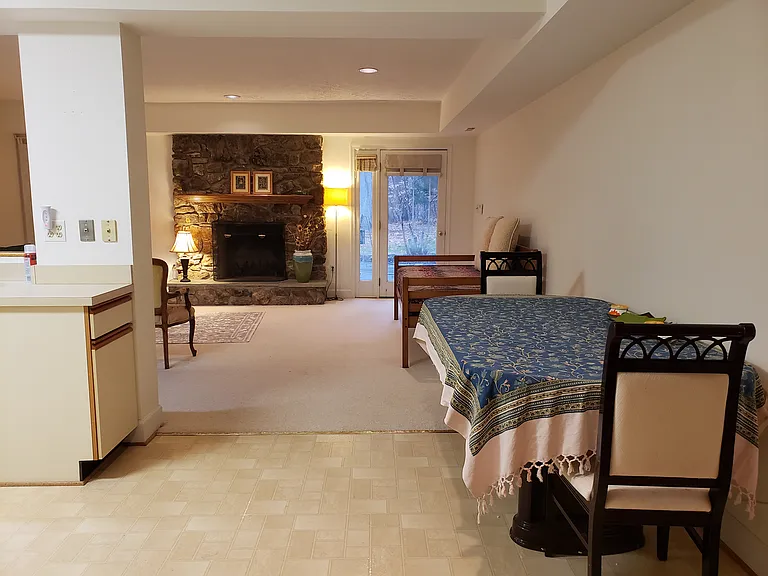 Dining space off of kitchen.