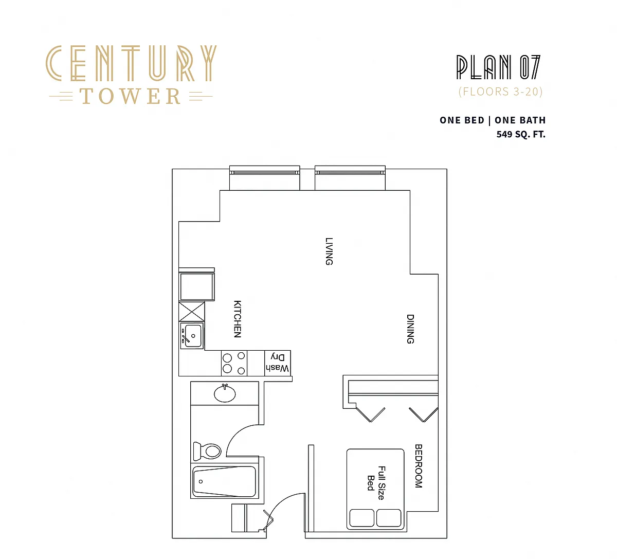 Floor plan 1 Bed 1 Bath 05(3-10)