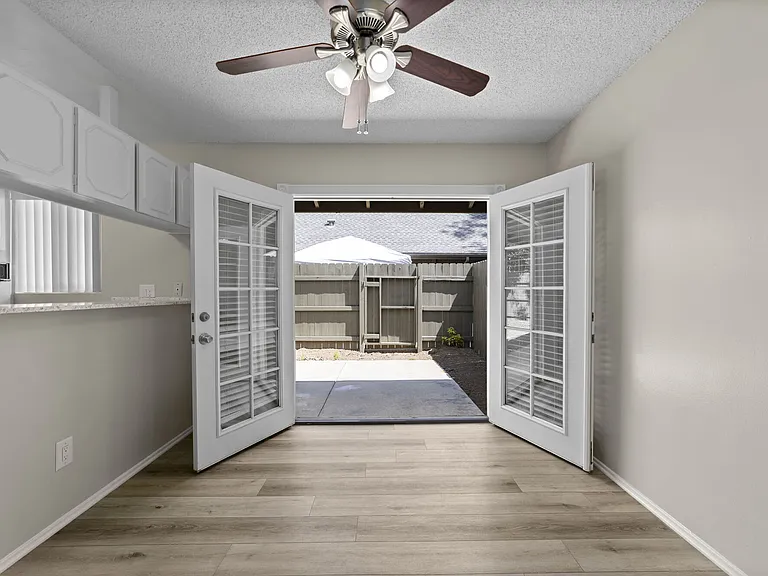 Private patios available at Mango Tree Apartments in Santa Ana, CA