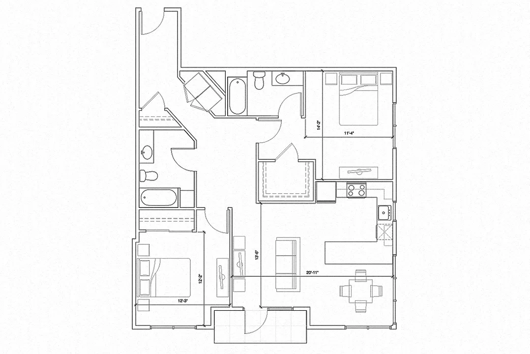 Floor plan 2X2 C1