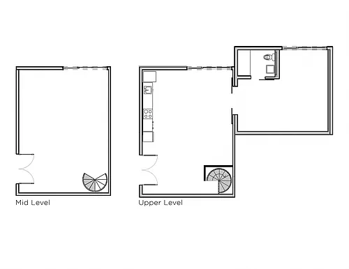 Floor plan 2 Story 2 Bedroom Studio