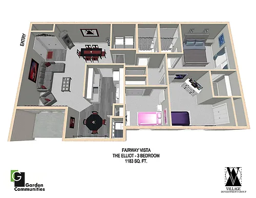 Floor plan Three Bedroom
