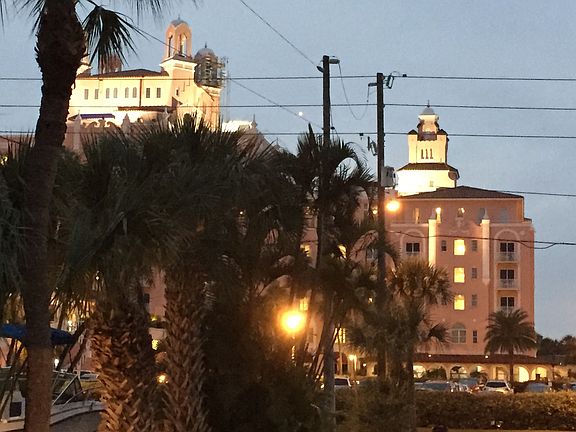 looking down driveway