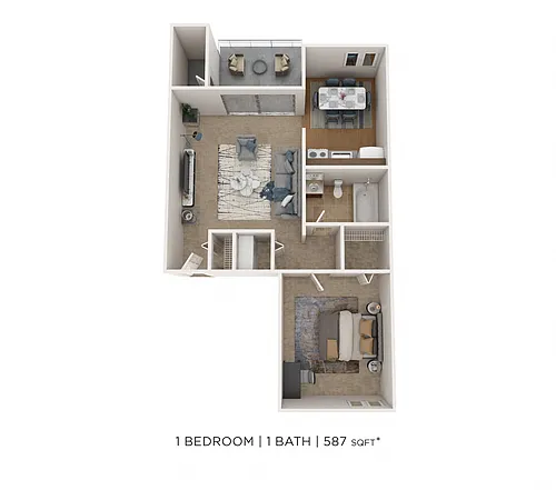Floor plan One Bedroom