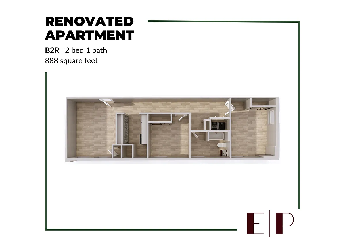Floor plan B2 Renovated