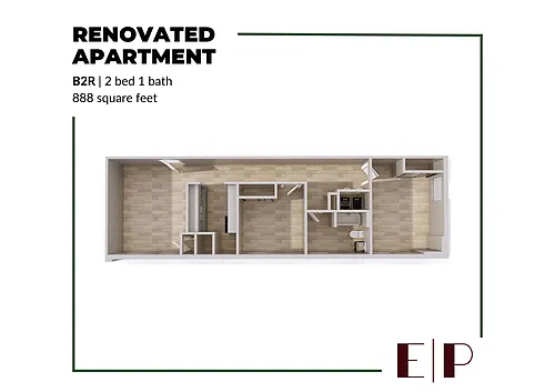 Floor plan B2 Renovated