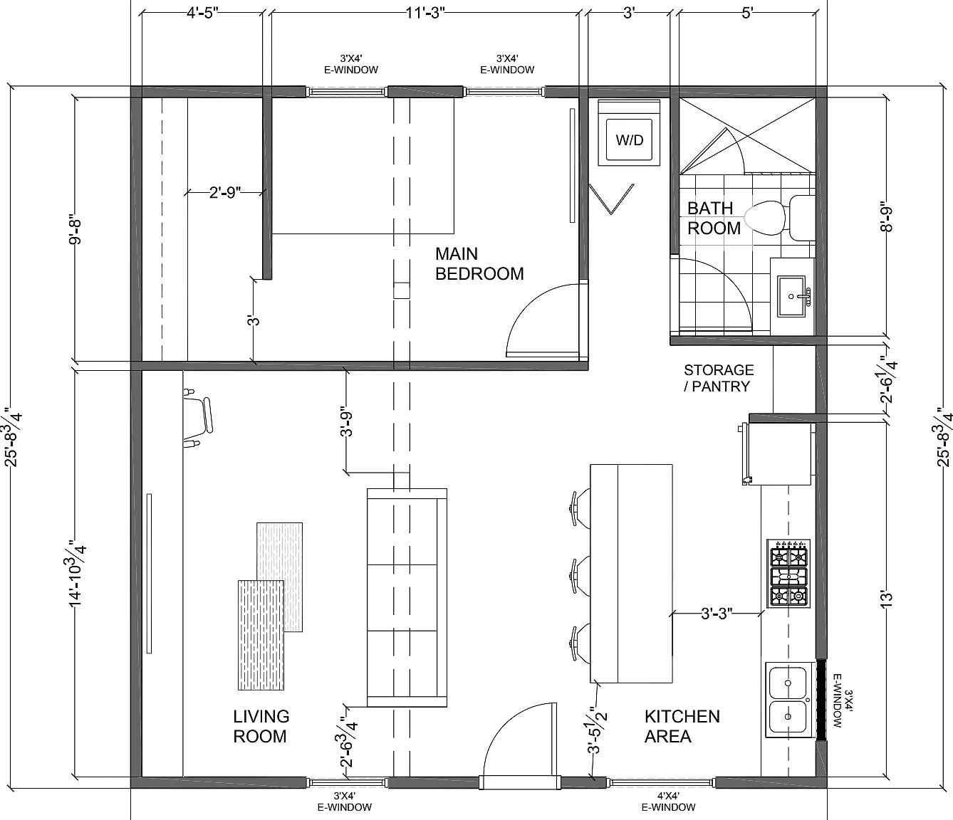 1 bed, 663 sqft, $3,500 — Photo 3