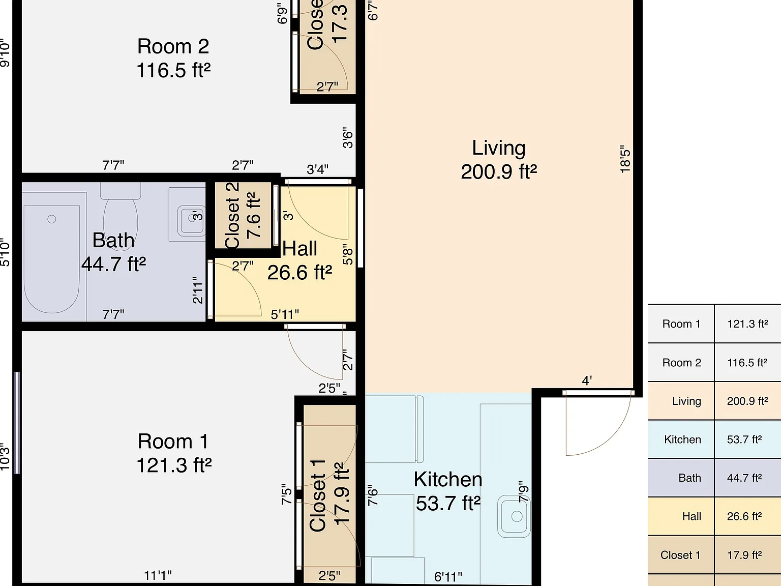 2 bed, 650 sqft, $850 — Photo 1