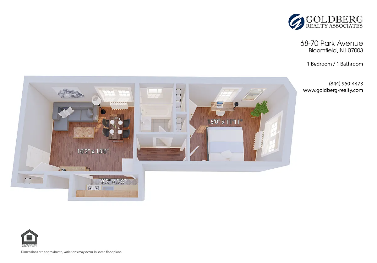 Floor plan One Bedroom