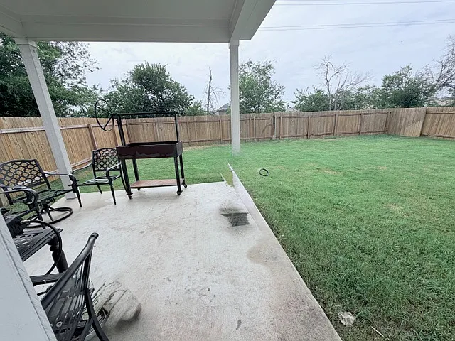 Backyard with Covered Patio
