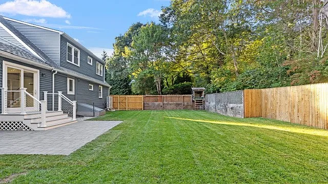 Fenced in back yard