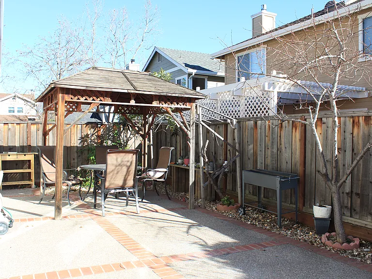 pergola at the backyard
