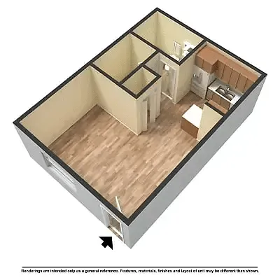 Floor plan 0BD, 1BTH