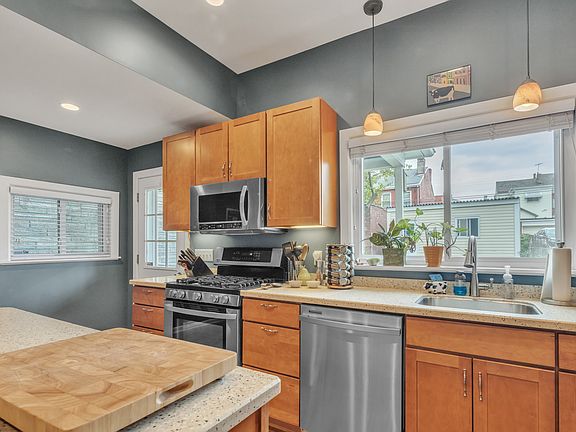 large kitchen with island