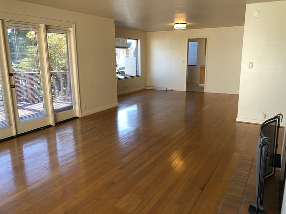 Huge living room/ dining room opening to view deck!