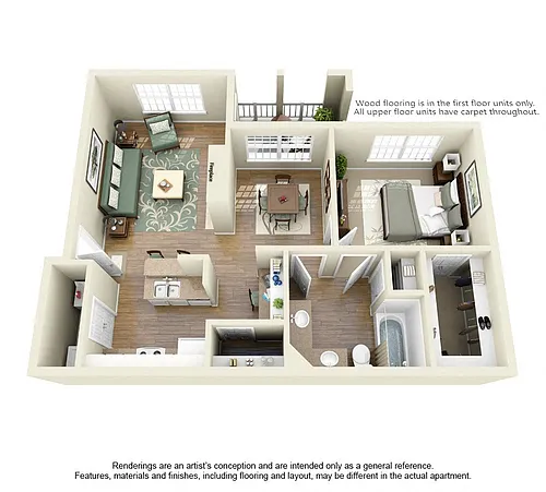 Floor plan Trinity 1x1
