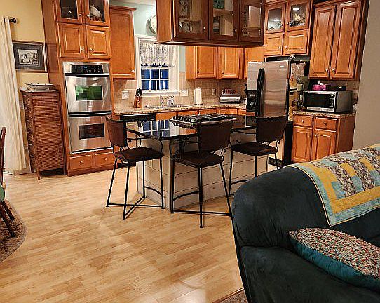 Open kitchen, living, dining