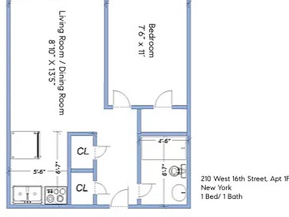 2nd image of 210 W 16th St APT 1F