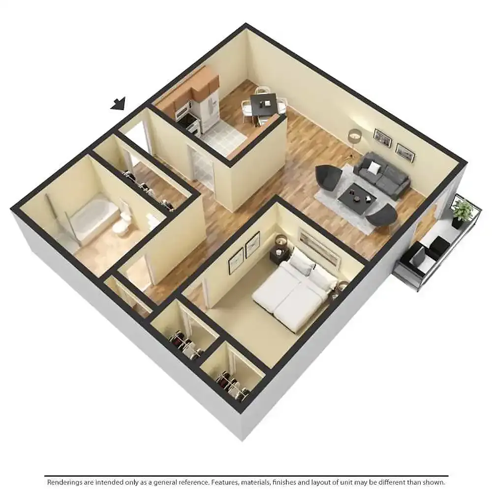 Floor plan 1 Bedroom