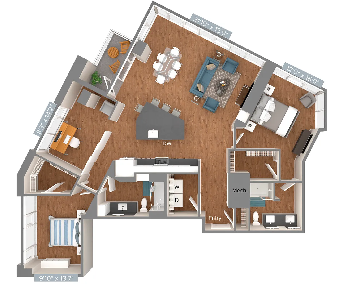 Floor plan B11D-1-A1522