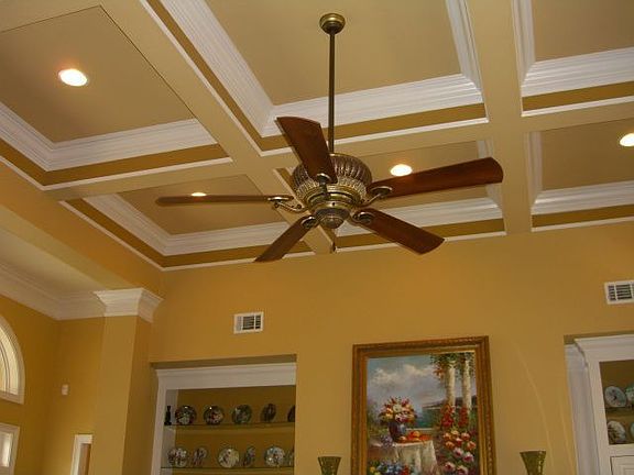 Coffer Ceiling in Great Room