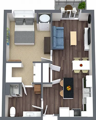 1 bedroom, 1 bathroom 1 bedroom, 1 bathroom